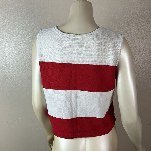 Women’s vintage EXPRESS sleeveless crop top shirt bangs large L - Picture 3 of 7